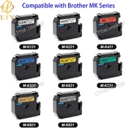 Label Tape M-K231 MK231 M-K231 M-K631 MK221 Compatible for Brother M-K131 MK-831 Label Printer PT65 