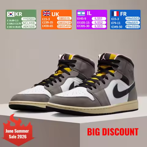 Nike Air Jordan 1 Mid Cushioned Fashionable Versatile Slip-Resistant Durable Basketball Shoes HQ2011