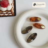 Twentylife Hair Clip Retro 2pcs Hairclips Side Bang Clip Ellipse Hairpins Hairstyle Fashion Klip Ram