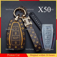 For Proton X90 X50 S70 Leather Car Key Cover Remote Cover Kunci Sarung Kunci Kereta Casing Kunci Key