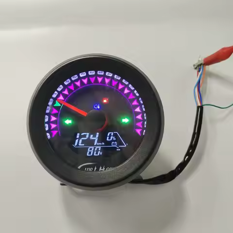Color Lcd Display 48v-120v Gauge with Step Motor Needle PointeR+Battery Level+Light Indicator For El