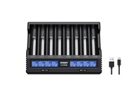 {MPower} XTAR VC8S Type-C USB LCD Quick Battery Charger 獨立管道 快速 電池 充電器 ( AA, AAA, 21700, 18650 ) - 原裝行貨