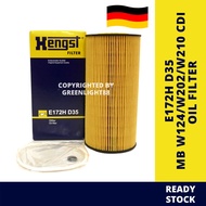 (E172H D35) HENGST OIL FILTER MERCEDES W124/W202/W210 CDI OIL FILTER (606 180 0009)