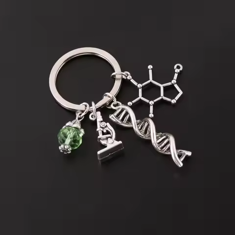 NEW Science Jewelry Microscopes DNA Doctor Pendants Neuron Key Chains Anatomy Neurology Biology Key 