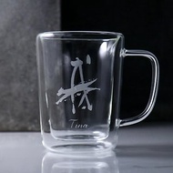 350cc【經典款】生肖客製雙層玻璃馬克杯 雙層杯刻字