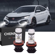 หลอดไฟตัดหมอก H8 H11 Led 6000K สีขาวสําหรับ Honda Civic 2006-2017ปลั๊กแอนด์เพลย์