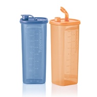 Tupperware (2 Bottles) Fridge Water Bottle 2L Blue & Orange