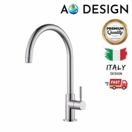 AO Design Grigio Brass Pillar Sink Tap Single Lever Pillar Sink Tap