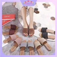 SANDA FASHION FAIR - D5130 Flip Flop Striped Sandals / Women's Slop Sandals / Women's Sandals