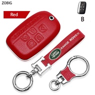 Zobig PC + Fob khóa bằng da bìa cho Land Rover chìa khóa xe trường hợp Shell với Keychain cho phù hợ