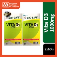 Bio-Life Vita D3 1000 IU Tablet (2X60's)