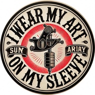 1pc Vintage Metal Tin Sign Wall Art, 8x8 Inch Metal Wall Hanging Plaque With "I Wear My Art On My Sl