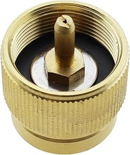 TAODAN 26x30mm Brass Camping Stove Adapter 1LB Small Tank Input and Lindahl Valve EN417 Output Round