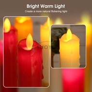 Auoyo led candle lights 2PCS LED Electric Candles Light Candles for cemetery Christmas Flameless Win
