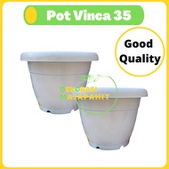 Pot Bunga Vinca 35 Putih Pot Gentong Plastik Tanaman Jumbo Besar