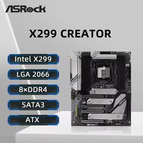 ASRock X299 CREATOR Motherboard LGA 2066 Support I9-9980XE 10980XE i9-7960X I7-9800X i7-7800X i5-764