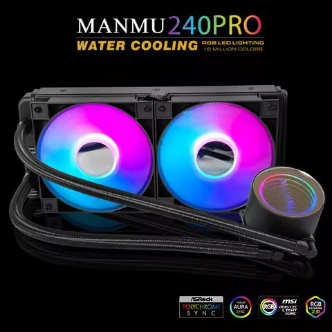 MANMU 240mm Water Cooler pc Kit pc Cpu Water Cooling Computer Cooler Am4 Cpu Water Cooler