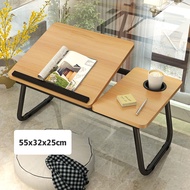 L55 W32 H25 Nightstand น้ำหนักเบา โต๊ะญี่ปุ่นปรับเอียงได้ กันน้ำ ขาเหล็ก ปรับระดับได้ โต๊ะแล็ปท็อปพับได้ โต๊ะพับญี่ปุ่น โต๊ะไอแพด โต๊ะญี่ปุ่น