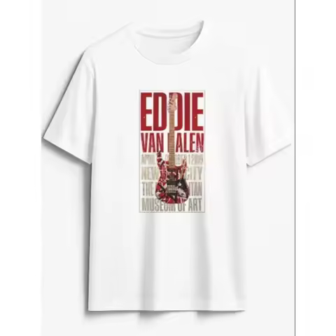 Mens T-shirt Eddie Van Halen Graphic Printe Cotton Casual Unisex Streetwear Mens Clothing Breathable