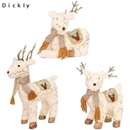 Dickly Plush Elk Soft Animal Ornament Christmas Reindeer for Festivals Restaurant