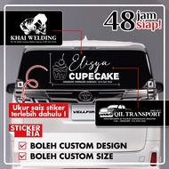 CUSTOM Stiker Iklan Kereta - stiker kereta / stiker produk / stiker tahan lasak / stiker cermin kere