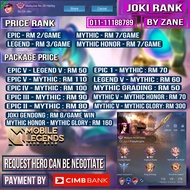 Joki/Boosting Rank Mobile Legend