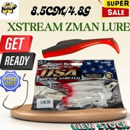 Xstream 5PCS Zman Clone TPR Soft Plastic Lure Bait 8.5CM/4.8G Floating Casting Umpan Haruan Toman