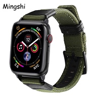 [HOT JUXXKWIHGWH 514] สีสัน Solo Loop ผ้าไนลอน PU สายหนังสำหรับ Apple Watch Band 44มม. 40มม. 45มม. สร้อยข้อมือสำหรับ IWatch Series 7 6 SE 5 4 3 2 1