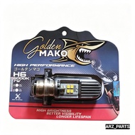 Golden Mako LED Headlight Bulb Mio Sporty Smile J M3 SZ Fino Xride Soul GT Xeon Nouvo Vega Jupiter Z