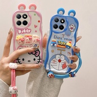 Casing Honor X8b Casing Kuromi Cute 3D Ears cream edge Soft Phone Casing TY-EDNY