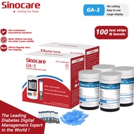 100PCS Sinocare GA-3 Blood Glucose Test Strips/Lancets (No monitor，only suitable for GA-3 Glucometer