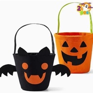 Halloween Felt Storage Bucket Portable Halloween Candy Bucket