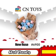 New Design Rose Building Blocks Flower Brick Plastic Pink Roses Present Gift celebration Hottest Tre