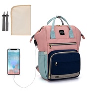 ❃LEQUEEN Diaper Bag Baby Care Nappy Bag Large Stroller Bag Organizer with Changing Pad Backpack 4⊹