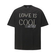 75375373COD [/Recommended] Heavy 230g Double Yarn Pure Cotton Combed Tight English Letter Printed Sh