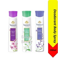 Yardley Women Body Spray Deodorant Perfume,150ml