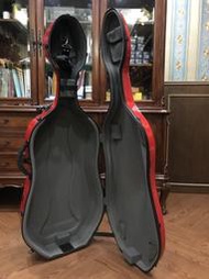 ｛鈺聲國際弦樂器｝日本東洋Toyo Gakki 大提琴琴盒Plume Fiber ,法拉利紅 免運費~