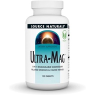 Source Naturals Ultra-Mag, 5 in 1 -Bioavailable Magnesium, Maintains Muscle & Nerve Function* - 120 