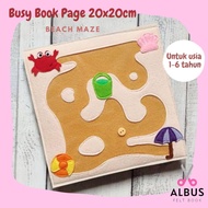Busy Book Page 20x20cm Beach Maze Custom/Busy Book Quiet Book Page Flannel Busy Book/