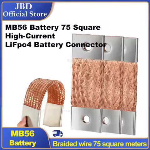 Flexible Copper Connecter 300A M8 74MM Bus Bar Red Copper Braided Tape 280Ah 310Ah 320Ah Lifepo4 MB5