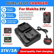PINSEN Battery Charger Suitable for Makita 21V Lithium Battery Makita Dual Slot Charger Makita Charg