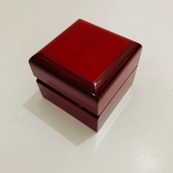Jewelry Box Ring And Earring Made Of Real Wood Size 6x6x5 Cm.quantity 1 Piece