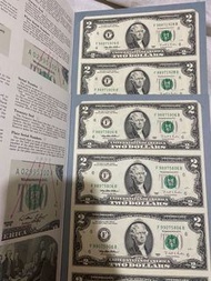 二套美元連體鈔，1995年版，售價850
