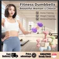 SG 24H Shipping SOLD IN PAIRS Neoprene Dumbbell 1kg to 3kg Fitness Yoga Exercise Workout Slimming Ho