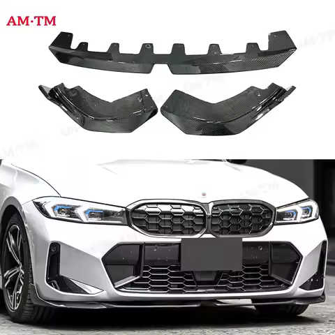 For BMW 3 Series G20 G28 2023+ Carbon Fiber Front lip Car Front Bumper Diverter Spoiler Diffuser Fro