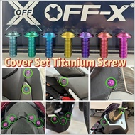 OFF-X Titanium GR5 Cover Set Screw M5 Star Head Titanium GR5 Body Coverset Skru Motorcycle Cover Cas