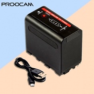 PROOCAM JX-98 Smart battery camera led light same display usb micro with Np-F970 F960 D970 Np-F550 N