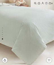 Zara home 床包+ 床單+枕頭套一起售  床包 枕頭套 藍色枕頭套 單人床包 淡藍色床包 藍色千鳥格紋床包