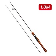 UL Solid Carbon Fishing Rod 5-6 Kaki | Spinning Casting Tahan Karat | Ringan & High Sensitivity 1.5-