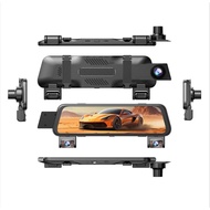4-Channel Rearview Mirror Car Camera With 9.66-Inch IPS Touch Screen FHD 1080P Resolution Video Reco